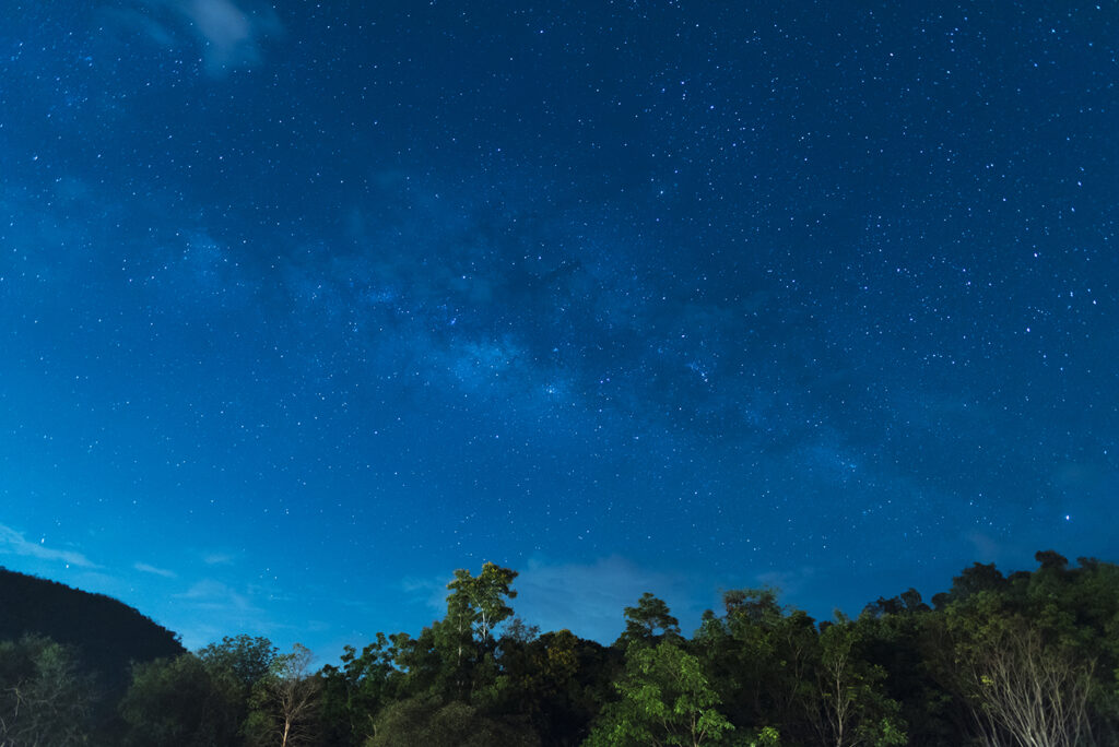 milky way over the sky